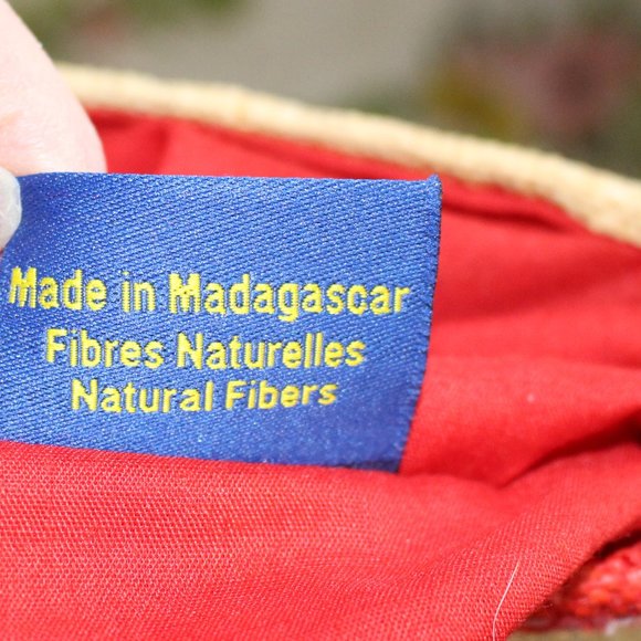 American USA Flag Beach Tote Bag by LeCamptain Natural Fibers 21" x 13" Vintage - Picture 8 of 10